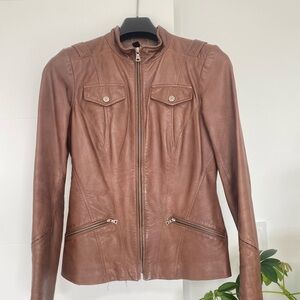 Women's Brown Leather Jacket